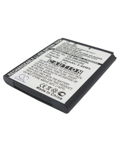 3.7V, 800mAh, Li-ion Battery fits Samsung, Sgh-j200, 2.96Wh