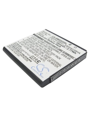 3.7V, 750mAh, Li-ion Battery fits Samsung, Gt-s5200, Gt-s5200c, 2.775Wh