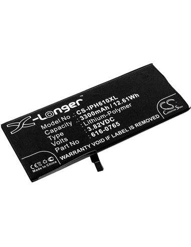 3.82V, 3300mAh, Li-Polymer Battery fits Apple, A1522, A1524, 12.606Wh