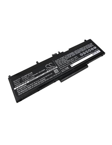 11.4V, 7300mAh, Li-ion Battery fits Dell, Latitude E5570, Precision 3510, 83.22Wh