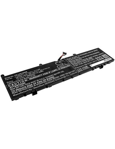 15.4V, 5000mAh, Li-Polymer Battery fits Lenovo, Thinkpad P1 2019, Thinkpad P1 2019 20qta000cd, 77Wh