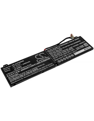 15.2V, 5400mAh, Li-Polymer Battery fits Acer, Conceptd 7 Cn715-71, Conceptd 7 Cn715-71-708a, 82.08Wh