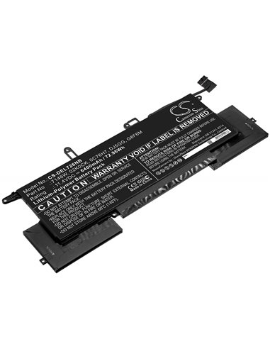 11.4V, 6400mAh, Li-Polymer Battery fits Dell, Latitude 7400 2-in-1, Latitude 7400 2-in-1 (n020l740, 72.96Wh