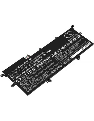 11.52V, 4850mAh, Li-Polymer Battery fits Asus, Ux461, Ux461fa, 55.872Wh