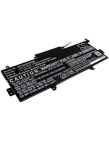 11.55V, 4800mAh, Li-Polymer Battery fits Asus, Ux330ua, Ux330ua-1a, 55.44Wh