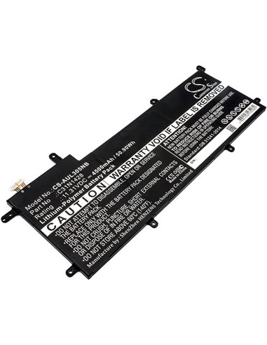 11.31V, 4500mAh, Li-Polymer Battery fits Asus, Ux305l, Ux305la, 50.895Wh