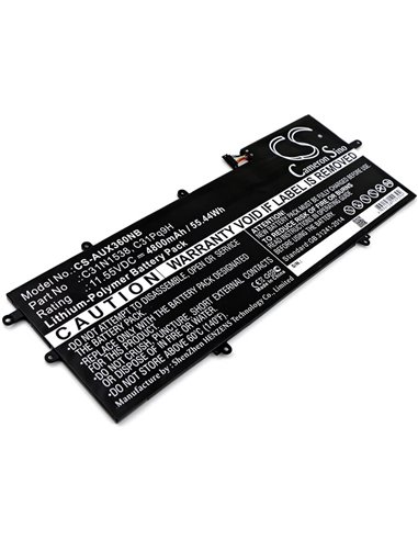 11.55V, 4800mAh, Li-Polymer Battery fits Asus, Q324ua, Q324ua-bhi7t17, 55.44Wh