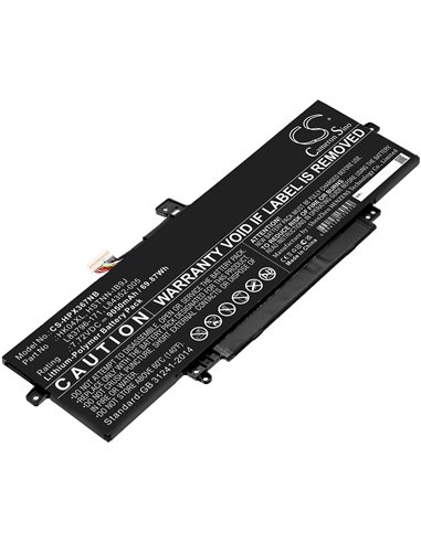 7.72V, 9050mAh, Li-Polymer Battery fits Hp, Elitebook X360 1040 G7, Elitebook X360 1040 G7 119y7ea, 69.866Wh