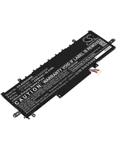 11.55V, 4200mAh, Li-Polymer Battery fits Asus, Ux334, Ux334fl-0043b8565u, 48.51Wh