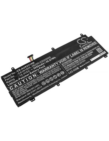 15.4V, 3050mAh, Li-Polymer Battery fits Asus, Gx531, Gx531gm, 46.97Wh