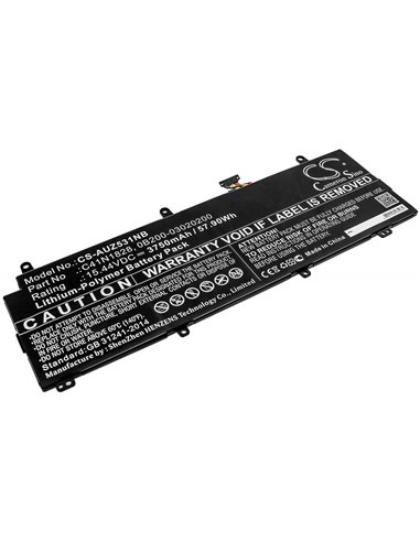 15.44V, 3750mAh, Li-Polymer Battery fits Asus, Gx531gv, Gx531gw, 57.9Wh