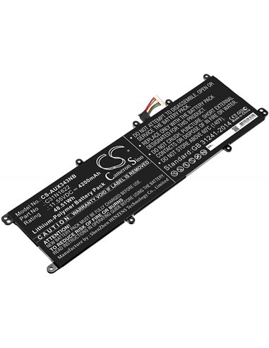 11.55V, 4200mAh, Li-Polymer Battery fits Asus, Ux530, Ux530uq, 48.51Wh