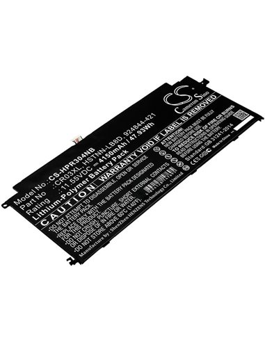 11.55V, 4150mAh, Li-Polymer Battery fits Hp, Envy 12-e000 X2 Detachable Pc, Envy 12-g000 X2 Detachable Pc, 47.9325Wh