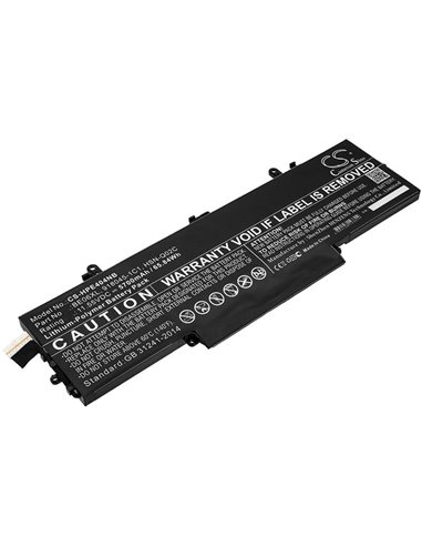 11.55V, 5700mAh, Li-Polymer Battery fits Hp, Elitebook 1040 G4, Elitebook 1040 G4(1em81ea), 65.835Wh