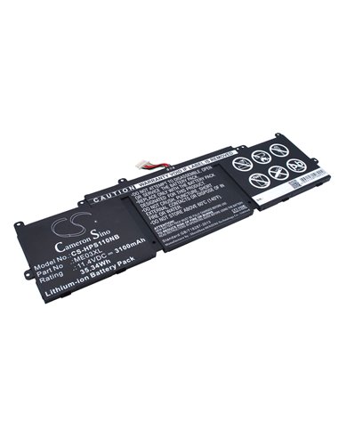 11.4V, 3100mAh, Li-ion Battery fits Hp, 11-d001tu, 11-d002tu, 35.34Wh