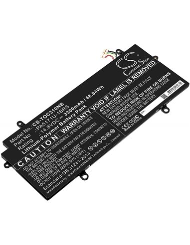 14.8V, 3300mAh, Li-Polymer Battery fits Toshiba, Cb30-102, Cb35-a3120 Chromebook, 48.84Wh