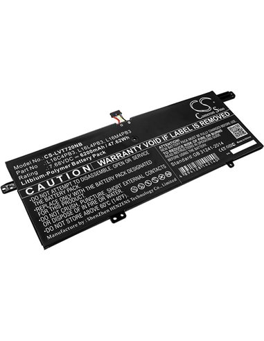 7.68V, 6200mAh, Li-Polymer Battery fits Lenovo, Ideapad 720s, Ideapad 720s-13, 47.616Wh