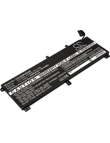 11.1V, 5400mAh, Li-Polymer Battery fits Dell, Precision M3800, Xps 15 9530, 59.94Wh