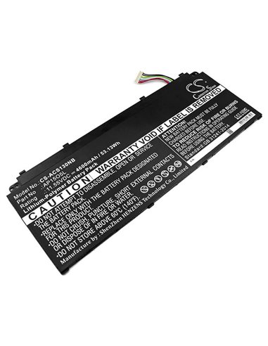 11.55V, 4600mAh, Li-Polymer Battery fits Acer, Aspire S 13, Aspire S 13 S5-371-52jr, 53.13Wh