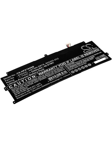 7.7V, 5300mAh, Li-Polymer Battery fits Hp, Spectre X2 12 Detachable Pc, Spectre X2 Detachable, 40.81Wh