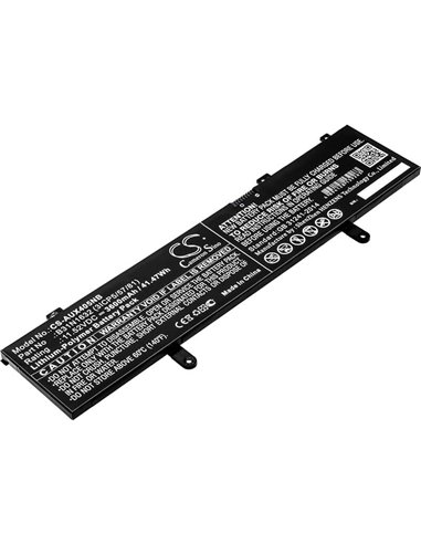 11.52V, 3600mAh, Li-Polymer Battery fits Asus, Vivobook 14, X405, 41.472Wh