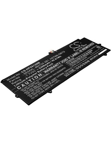 7.7V, 5300mAh, Li-Polymer Battery fits Hp, Pro Tablet X2 612 G2, Pro Tablet X2 612 G2(1dt63aw), 40.81Wh