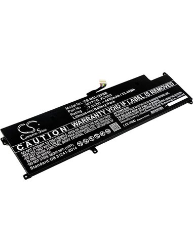 7.6V, 4400mAh, Li-ion Battery fits Dell, Latitude 13 7370, 33.44Wh