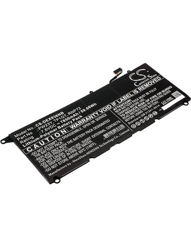 7.6V, 7850mAh, Li-Polymer Battery fits Dell, Xps 13 9360, Xps 13 9360-d1605g, 59.66Wh