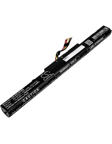 14.4V, 2600mAh, Li-ion Battery fits Asus, Gl553vd, Gl553vd-1a, 37.44Wh