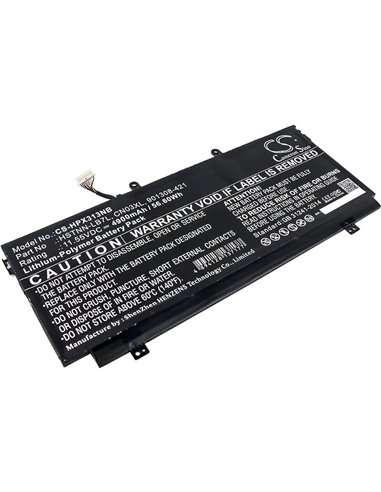 11.55V, 4900mAh, Li-Polymer Battery fits Hp, Envy 13-ab000, Envy 13-ab000na, 56.595Wh