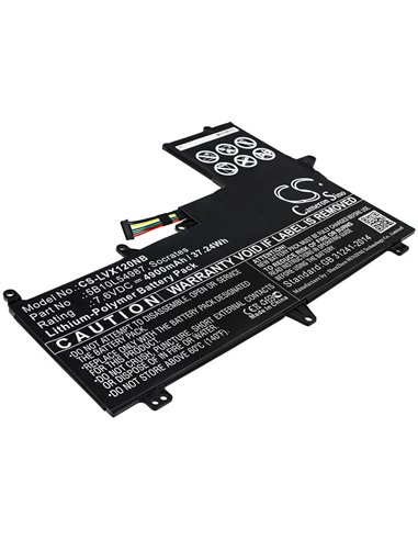 7.6V, 4900mAh, Li-Polymer Battery fits Lenovo, Air 12, Xiaoxin Air 12, 37.24Wh