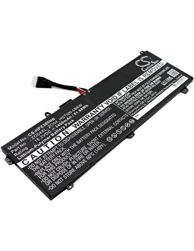 15.2V, 3400mAh, Li-Polymer Battery fits Hp, Zbook Studio G3, Zbook Studio G3(1rr32ea), 51.68Wh