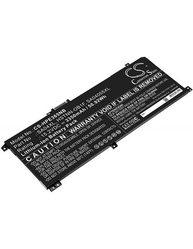 15.2V, 3350mAh, Li-ion Battery fits Hp, Envy 15-dr0000, Envy 15-dr0000 X360, 50.92Wh