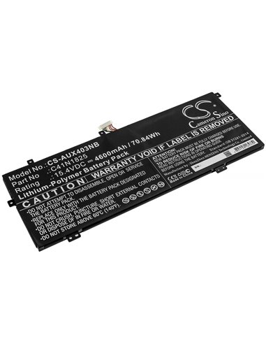 15.4V, 4600mAh, Li-Polymer Battery fits Asus, Adol I403fa, Adol14f, 70.84Wh