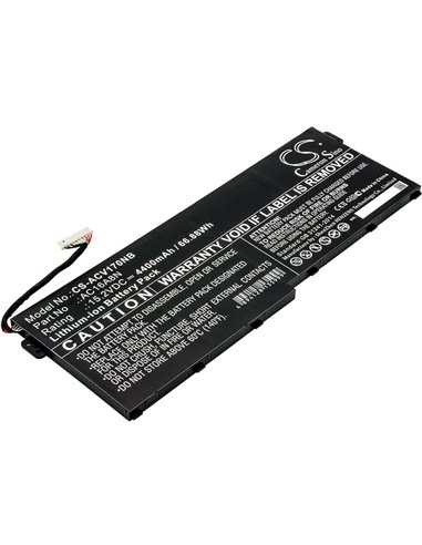 15.2V, 4400mAh, Li-ion Battery fits Acer, Aspire V17 Nitro, Aspire V17 Nitro Be, 66.88Wh