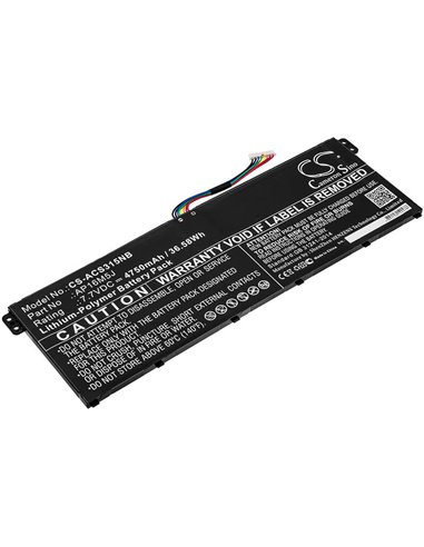 7.7V, 4750mAh, Li-Polymer Battery fits Acer, A314-32-c52q, A315-21-289h, 36.575Wh