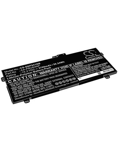 15.2V, 3700mAh, Li-Polymer Battery fits Samsung, Ativ Book 9 Pro, Np940z5j, 56.24Wh