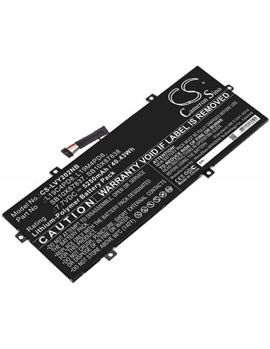 7.7V, 5250mAh, Li-Polymer Battery fits Lenovo, Yoga Duet 2020, 40.425Wh