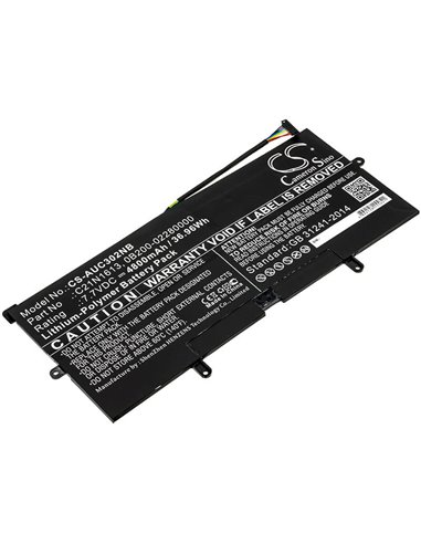 7.7V, 4800mAh, Li-Polymer Battery fits Asus, C302ca, C302ca-0041a6y30, 36.96Wh