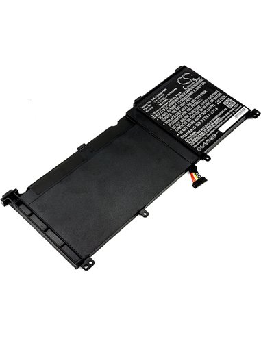 15.2V, 3700mAh, Li-Polymer Battery fits Asus, G501, G601j, 56.24Wh