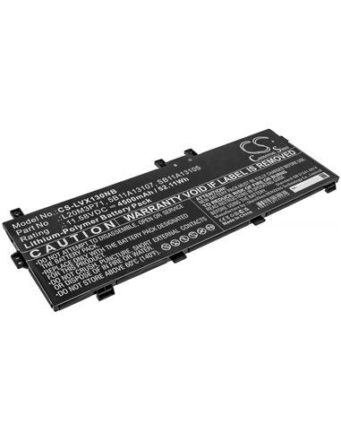 11.58V, 4500mAh, Li-Polymer Battery fits Lenovo, Thinkpad X13 Yoga G2, Thinkpad X13 Yoga G2 20w80007z, 52.11Wh