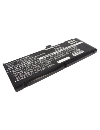 10.95V, 7070mAh, Li-Polymer Battery fits Apple, Macbook Pro 15" Inch I7, Macbook Pro 15.4" 2.0ghz Core, 77.4165Wh