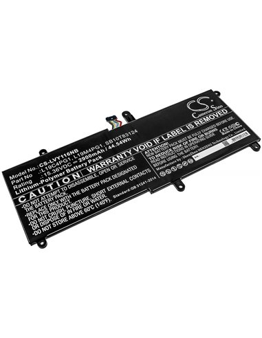 15.36V, 2900mAh, Li-Polymer Battery fits Lenovo, 11e Yoga Gen 6 20ses00100, 11e Yoga Gen 6 20ses00200, 44.544Wh