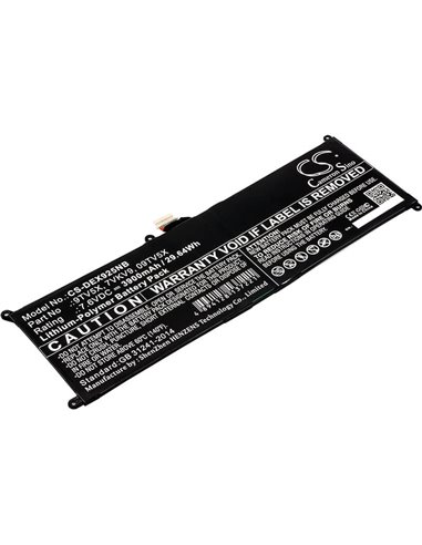 7.6V, 3900mAh, Li-Polymer Battery fits Dell, Latitude 12 7275, Latitude 12 E7275, 29.64Wh