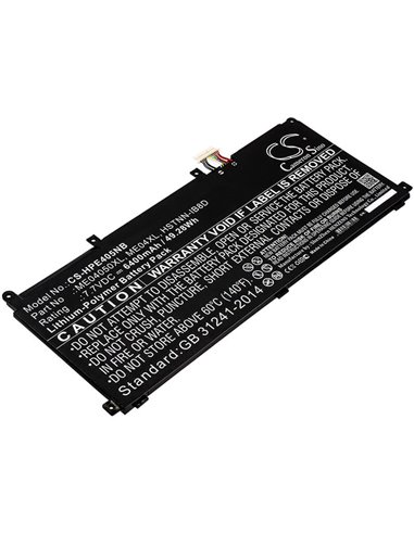 7.7V, 6400mAh, Li-Polymer Battery fits Hp, Elite X2 1013, Elite X2 1013 G3, 49.28Wh