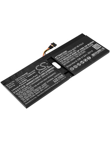 14.4V, 3050mAh, Li-Polymer Battery fits Fujitsu, Lifebook U904, Lifebook U904-0m75a1de, 43.92Wh