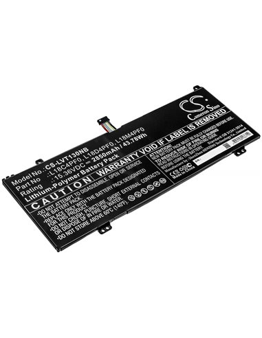 15.36V, 2850mAh, Li-Polymer Battery fits Lenovo, Thinkbook 13s, Thinkbook 13s-20r9005fsb, 43.776Wh