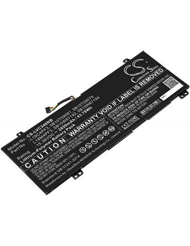 15.36V, 2850mAh, Li-Polymer Battery fits Lenovo, Ideapad C340-14api, Ideapad C340-14api 81n6004uge, 43.776Wh