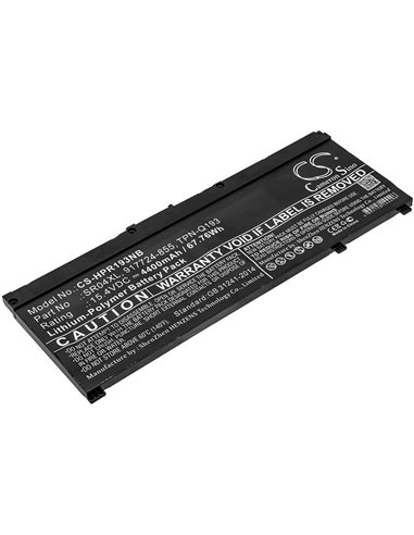 15.4V, 4400mAh, Li-Polymer Battery fits Hp, 15-ce007la, 15-ce510tx, 67.76Wh