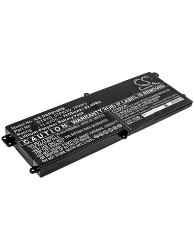 11.4V, 7850mAh, Li-Polymer Battery fits Dell, Alienware Area 51m Alwa51m-d17, Alienware Area 51m Alwa51m-d17, 89.49Wh